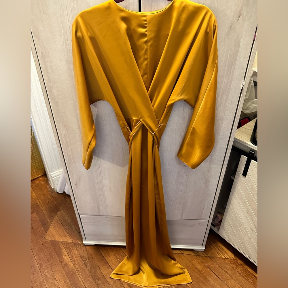 ASOS Design Mustard Yellow Formal Dress